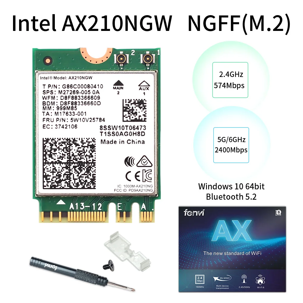 Адаптер AX210NGW Wi-Fi 6E Bluetooth 5.2 — лучший выбор для быстрой и стабильной связи