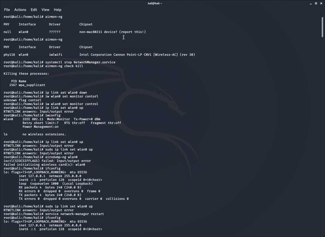 Kali Linux не распознает Wi-Fi адаптер — решение проблемы быстро и эффективно