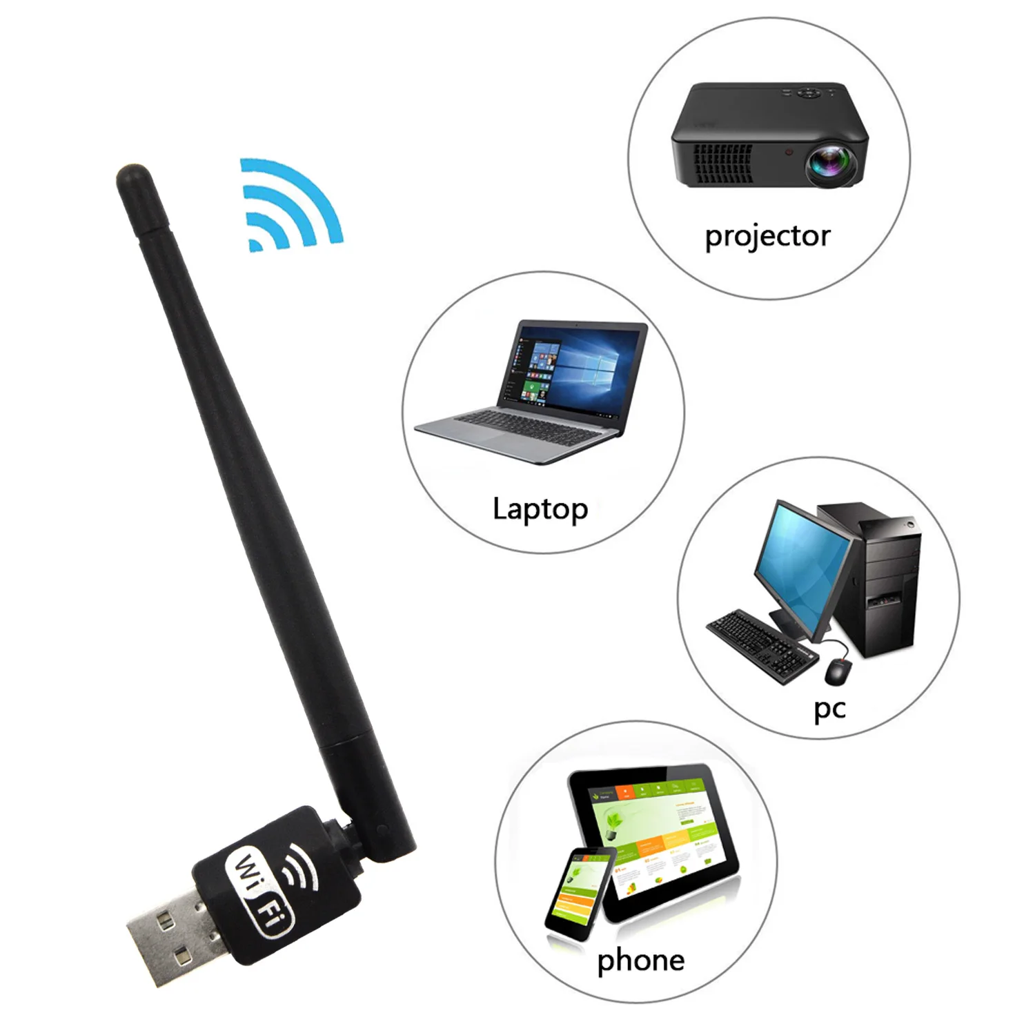 USB Wi-Fi адаптер со встроенной антенной