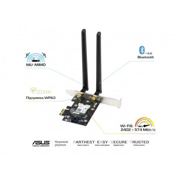 Технические характеристики Wi fi адаптера PCIE AX3000